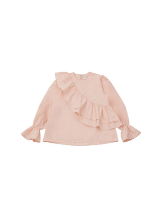 round frill blouse