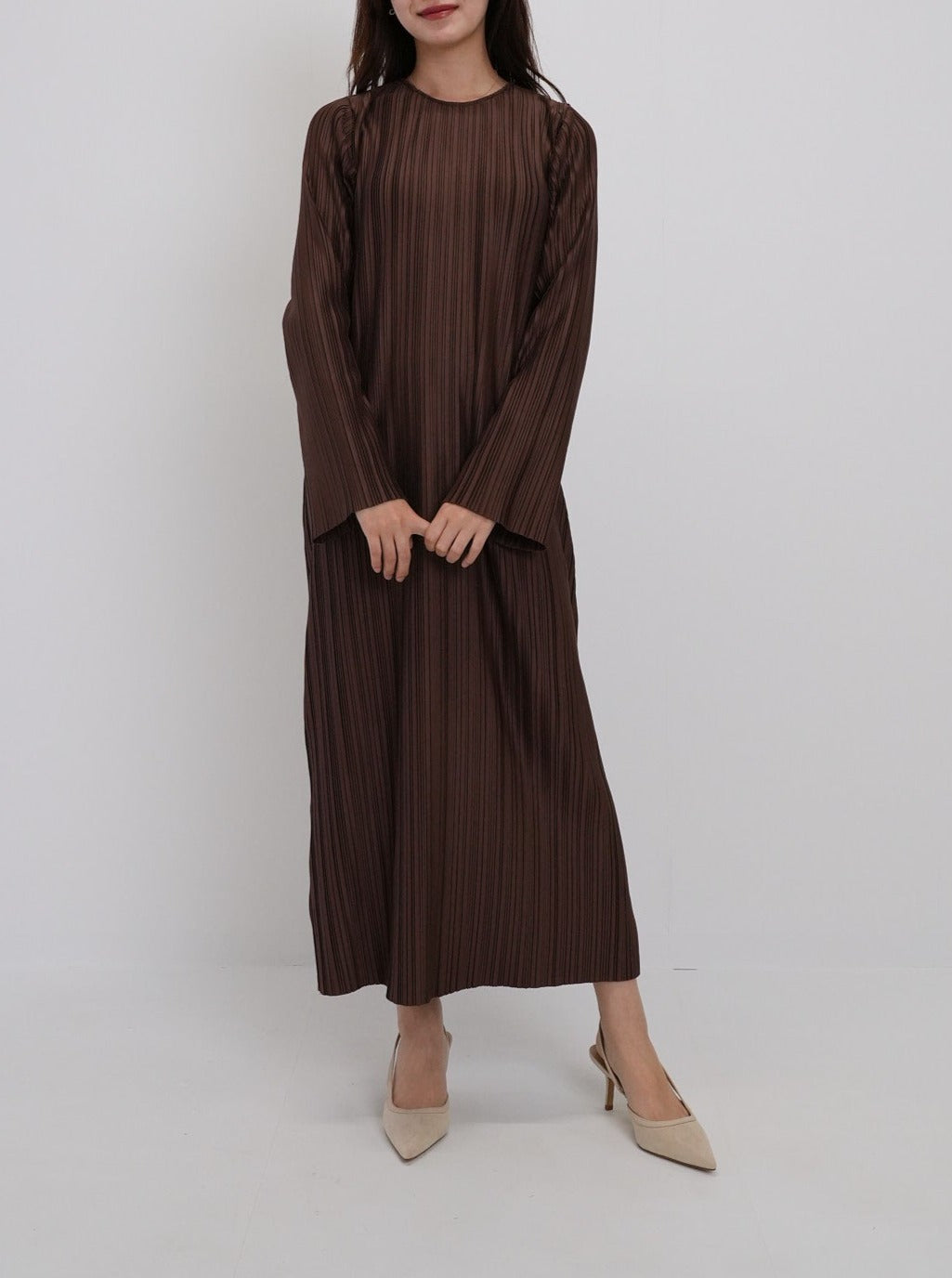 Pleated long dress