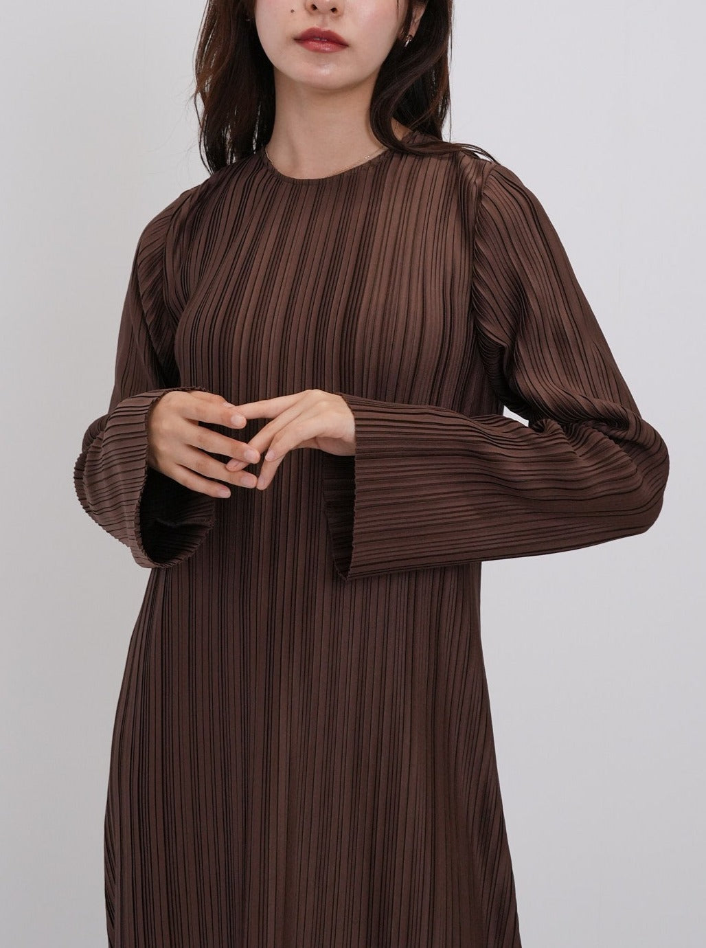 Pleated long dress