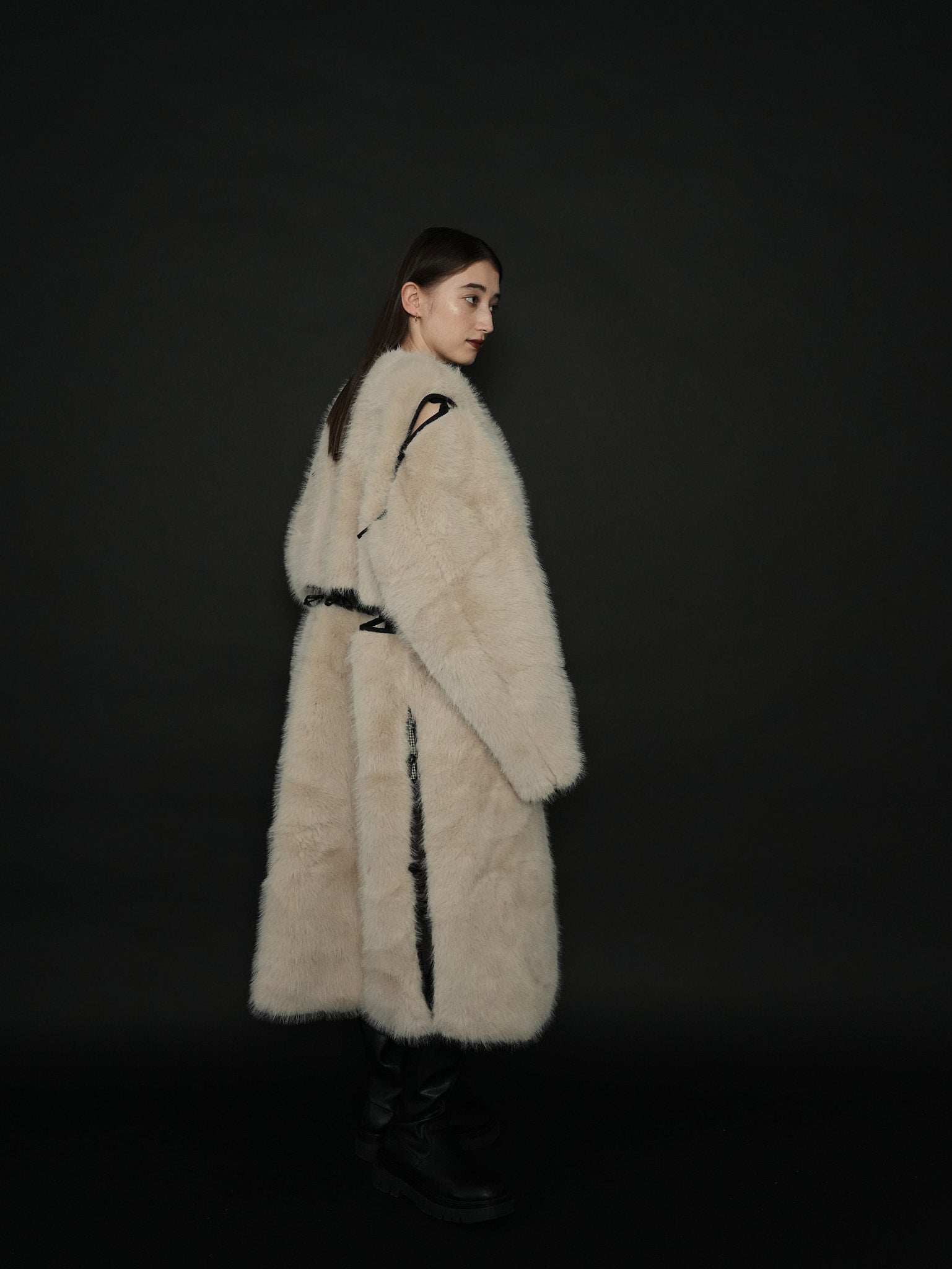 【mopi】clastellar FUR RIBBON COAT Fur ribbon coat – ClaSTEllaR
