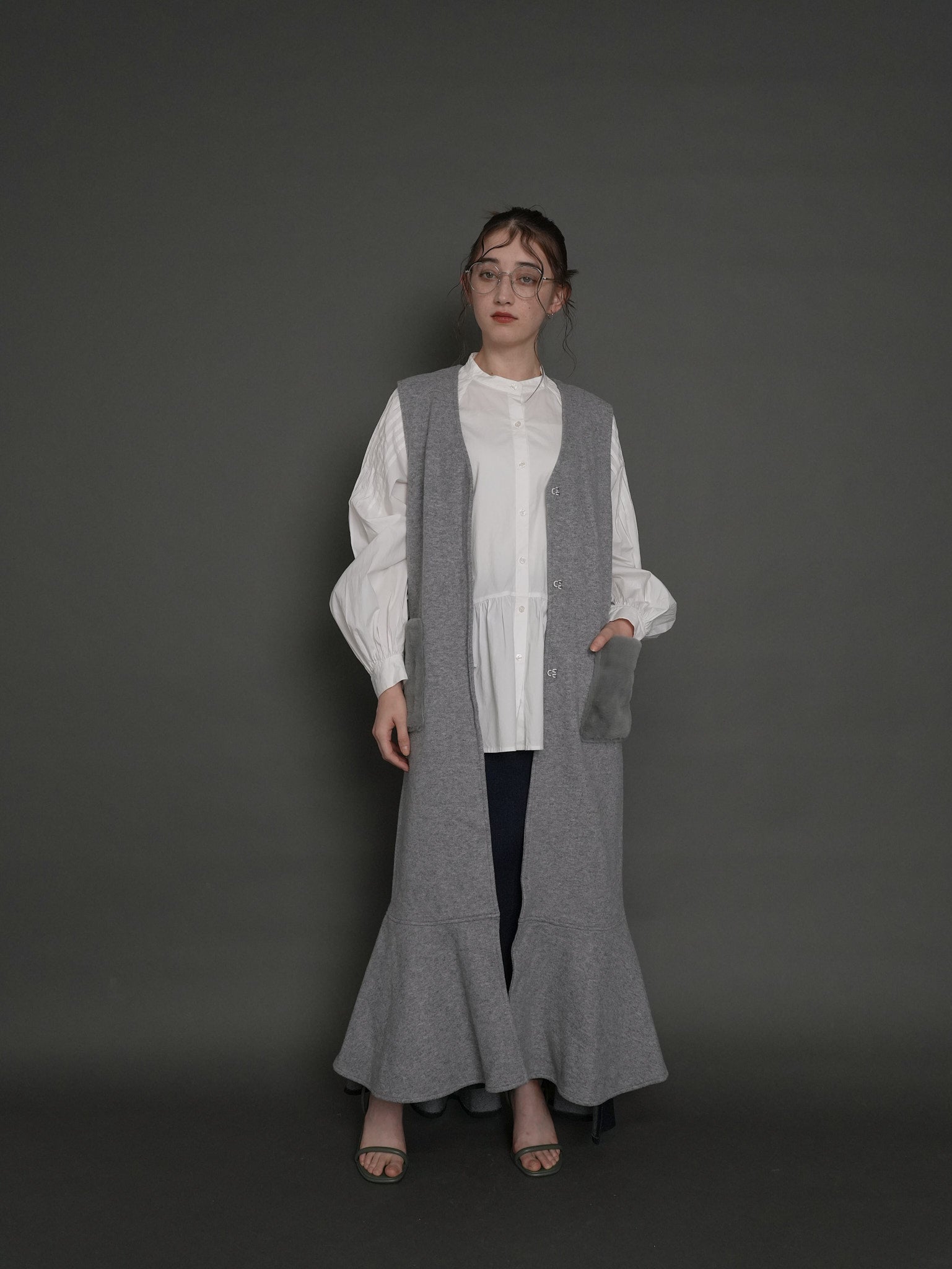 新品同様 クラステラー clastellar コンビネゾン ブラック ウールヘリンボーンコンビネゾン/TBEA-214