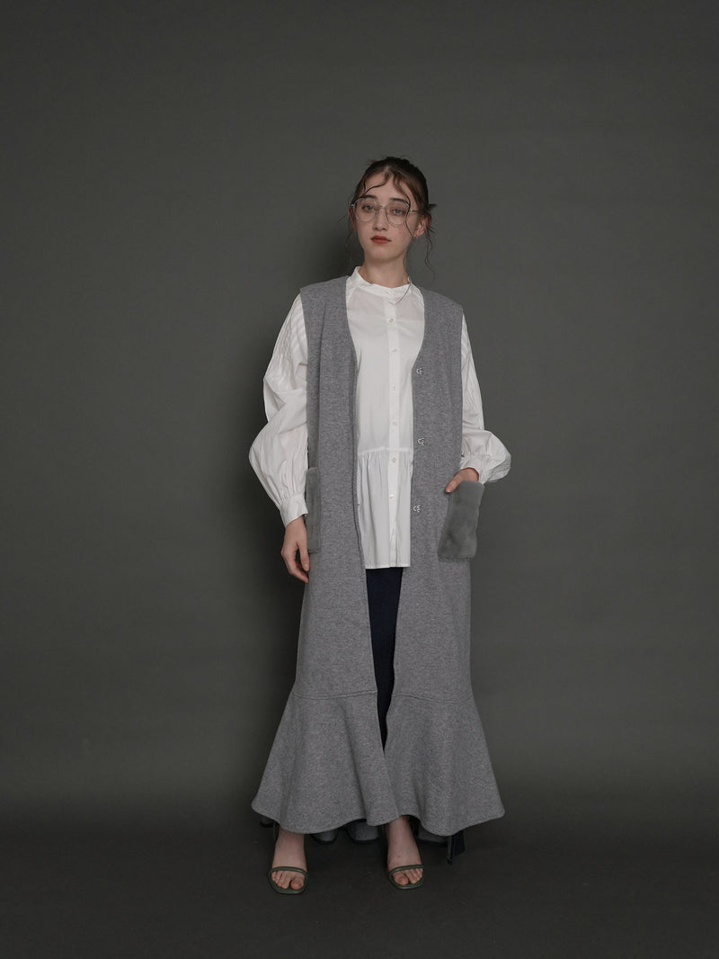 Mermaid long gilet (ファー有り)