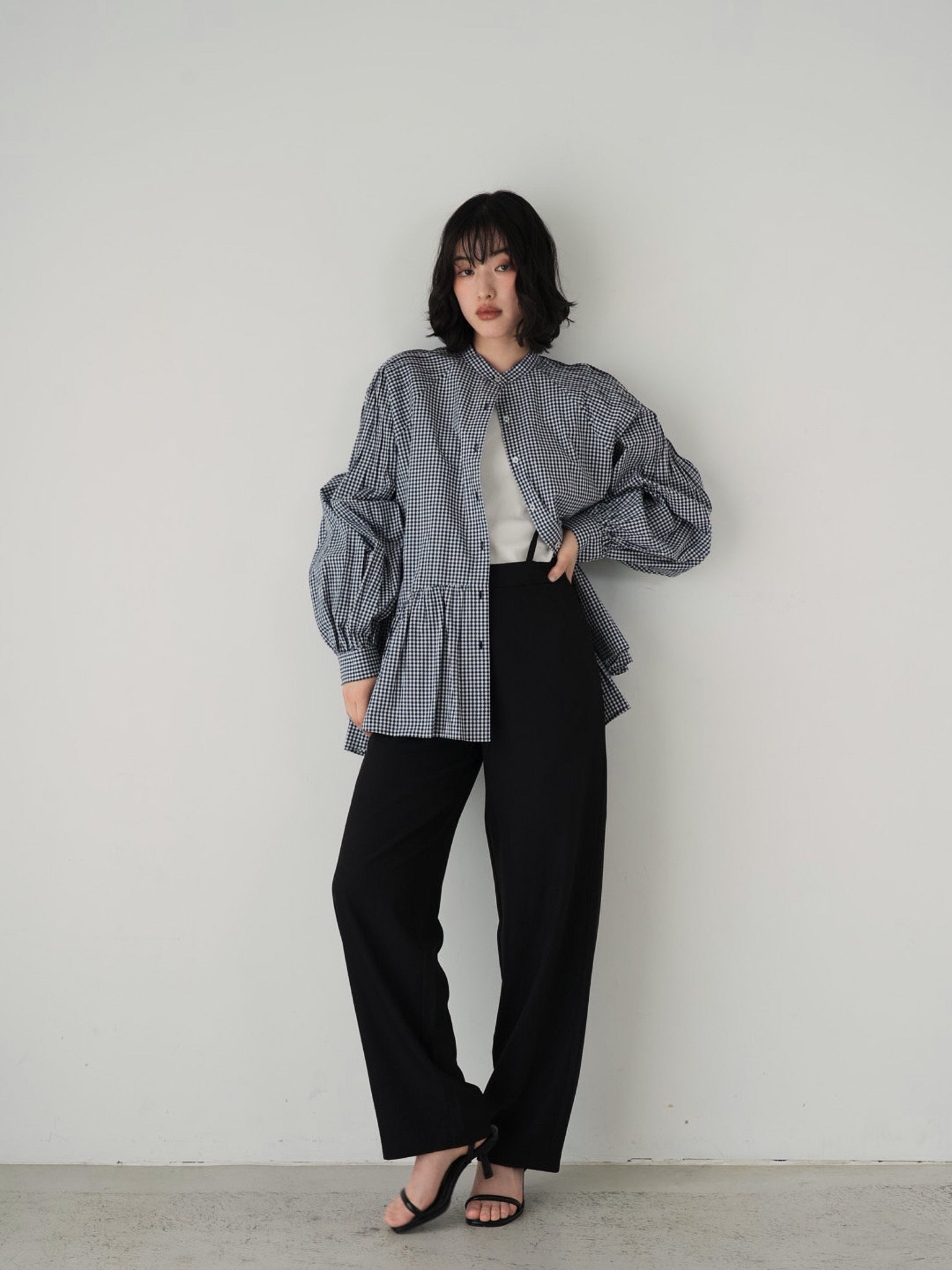 シャツ/ブラウス(長袖/七分) clastellar volume blouse black volume blouse – ClaSTEllaR