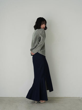 Denim high waist mermaid skirt