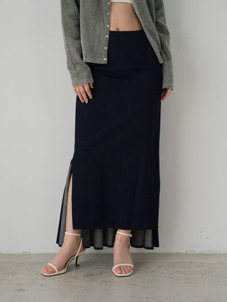 Denim high waist mermaid skirt