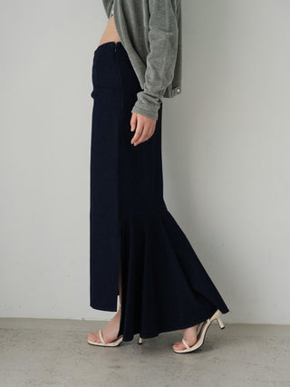 Denim high waist mermaid skirt