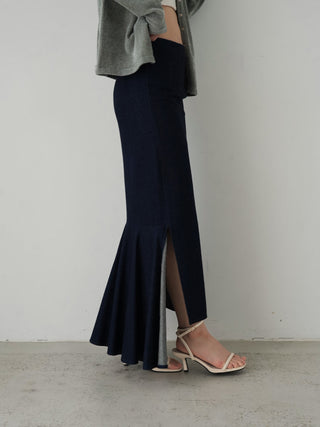 Denim high waist mermaid skirt