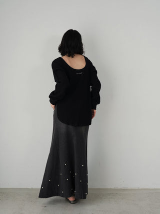 Back open long T-shirt