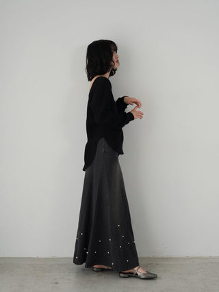 Back open long T-shirt