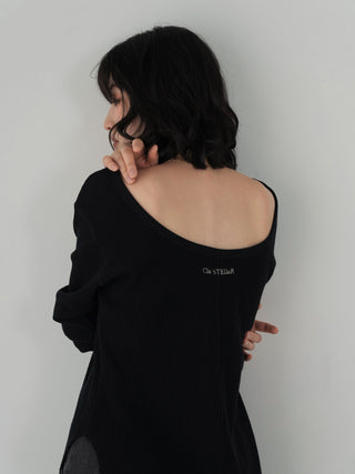 Back open long T-shirt