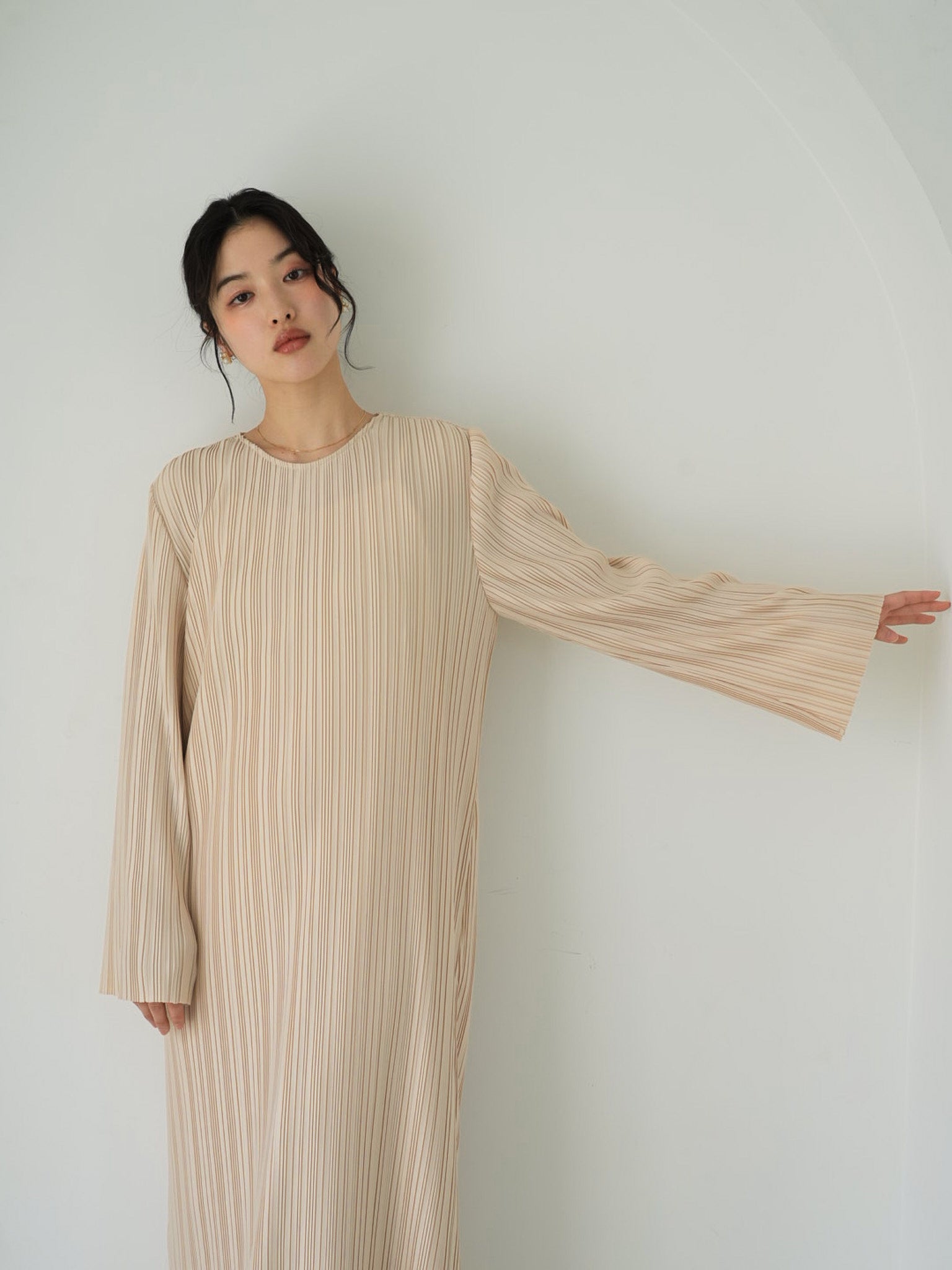 ClaSTEllaR PLEATED LONG DRESS クラステラー Pleated long dress – ClaSTEllaR