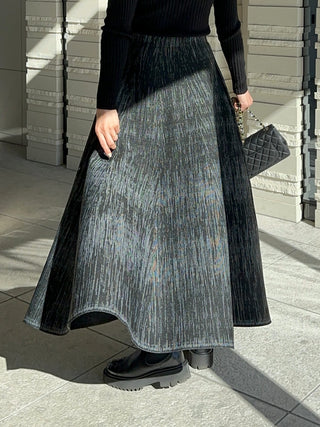Flared knit skirt